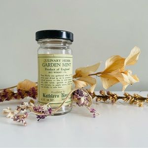Garden Mint Culinary Herbs Product of England glass jar